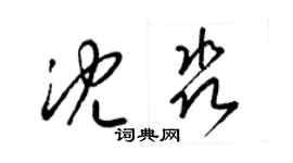 梁锦英沈淼草书个性签名怎么写