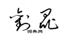 梁锦英刘昆草书个性签名怎么写