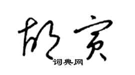梁锦英胡寅草书个性签名怎么写