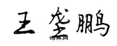 曾庆福王垄鹏行书个性签名怎么写