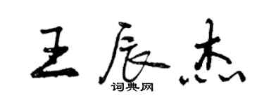 曾庆福王辰杰行书个性签名怎么写