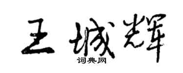 曾庆福王城辉行书个性签名怎么写