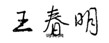 曾庆福王春明行书个性签名怎么写