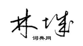 梁锦英林城草书个性签名怎么写
