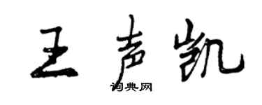 曾庆福王声凯行书个性签名怎么写
