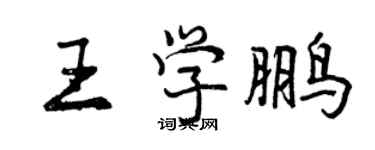 曾庆福王学鹏行书个性签名怎么写