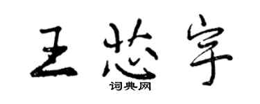 曾庆福王芯宇行书个性签名怎么写
