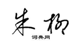 梁锦英朱柳草书个性签名怎么写