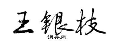 曾庆福王银枝行书个性签名怎么写
