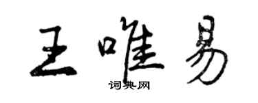 曾庆福王唯易行书个性签名怎么写