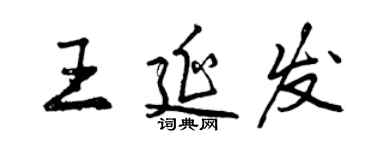 曾庆福王延发行书个性签名怎么写