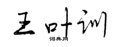 曾庆福王叶训行书个性签名怎么写
