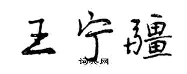 曾庆福王宁疆行书个性签名怎么写