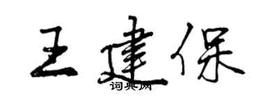 曾庆福王建保行书个性签名怎么写
