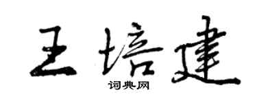 曾庆福王培建行书个性签名怎么写