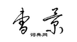 梁锦英曹景草书个性签名怎么写