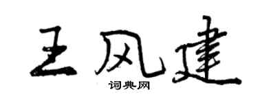 曾庆福王风建行书个性签名怎么写