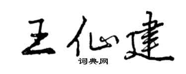 曾庆福王仙建行书个性签名怎么写