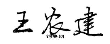 曾庆福王农建行书个性签名怎么写
