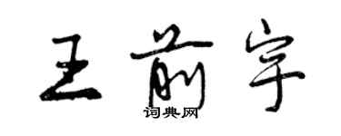 曾庆福王前宇行书个性签名怎么写