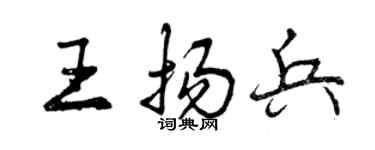 曾庆福王扬兵行书个性签名怎么写