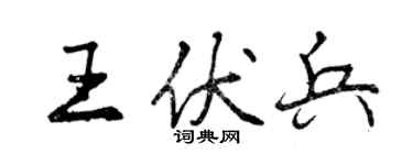 曾庆福王伏兵行书个性签名怎么写