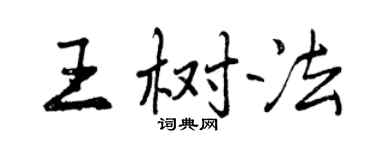 曾庆福王树法行书个性签名怎么写
