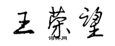 曾庆福王荣望行书个性签名怎么写