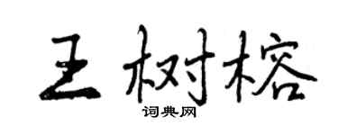 曾庆福王树榕行书个性签名怎么写