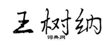 曾庆福王树纳行书个性签名怎么写