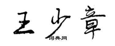 曾庆福王少章行书个性签名怎么写