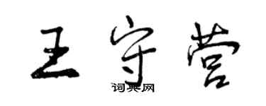 曾庆福王守营行书个性签名怎么写