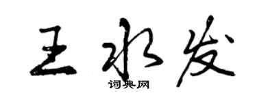 曾庆福王水发行书个性签名怎么写