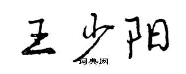 曾庆福王少阳行书个性签名怎么写