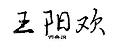 曾庆福王阳欢行书个性签名怎么写