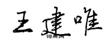 曾庆福王建唯行书个性签名怎么写