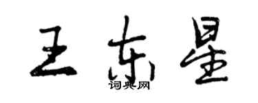 曾庆福王东星行书个性签名怎么写