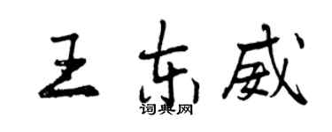 曾庆福王东威行书个性签名怎么写