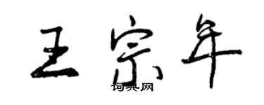 曾庆福王宗年行书个性签名怎么写