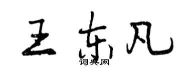 曾庆福王东凡行书个性签名怎么写