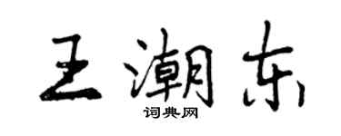 曾庆福王潮东行书个性签名怎么写