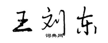 曾庆福王刘东行书个性签名怎么写