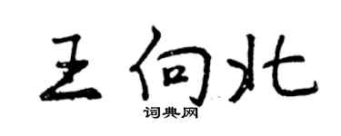曾庆福王向北行书个性签名怎么写