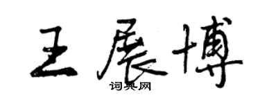 曾庆福王展博行书个性签名怎么写