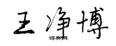 曾庆福王净博行书个性签名怎么写