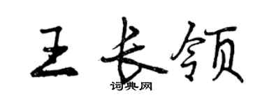 曾庆福王长领行书个性签名怎么写