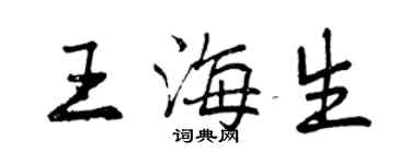 曾庆福王海生行书个性签名怎么写