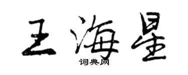 曾庆福王海星行书个性签名怎么写