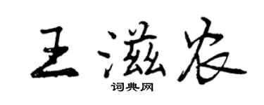 曾庆福王滋农行书个性签名怎么写