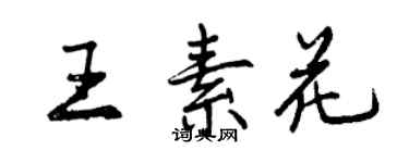 曾庆福王素花行书个性签名怎么写